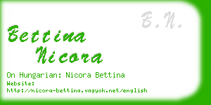 bettina nicora business card